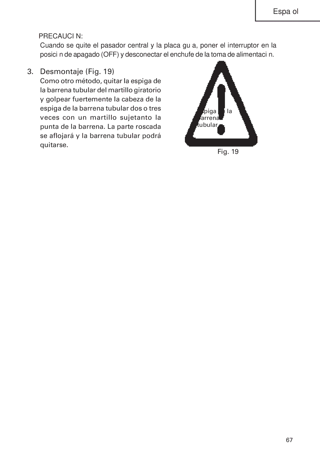 Hitachi DH30PC, DH30PB instruction manual Desmontaje Fig 