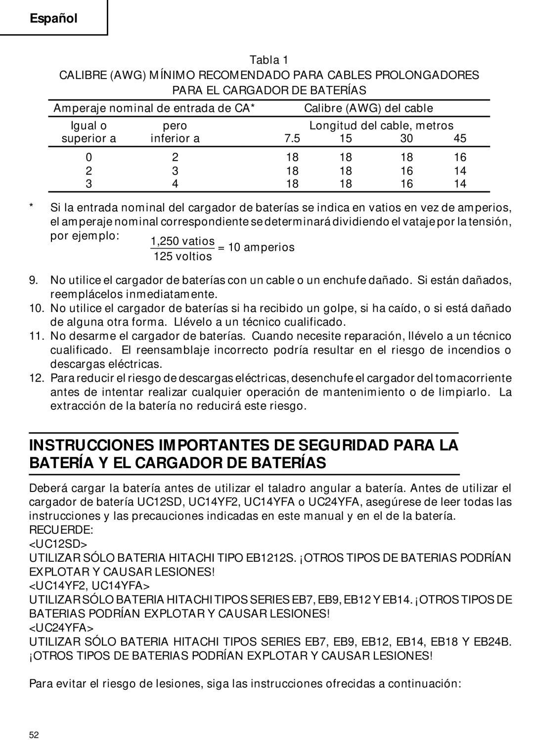 Hitachi DN 12DY instruction manual Recuerde 