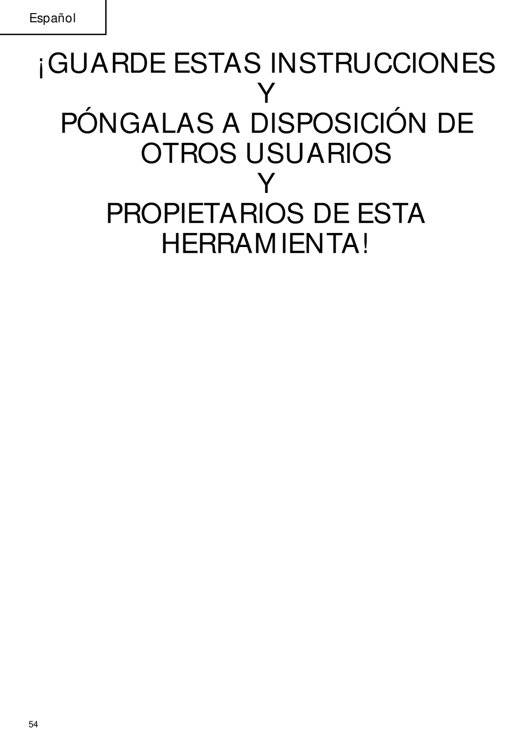 Hitachi DN 12DY instruction manual Español 