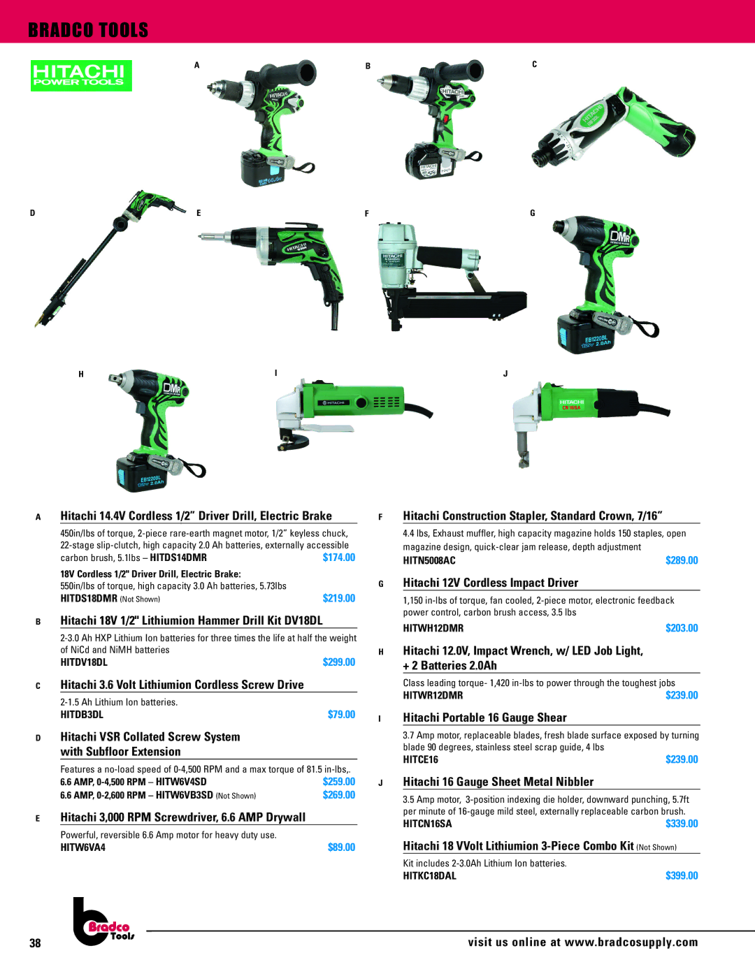 Hitachi Driver Drill manual Hitachi 3.6 Volt Lithiumion Cordless Screw Drive, Hitachi 12V Cordless Impact Driver 