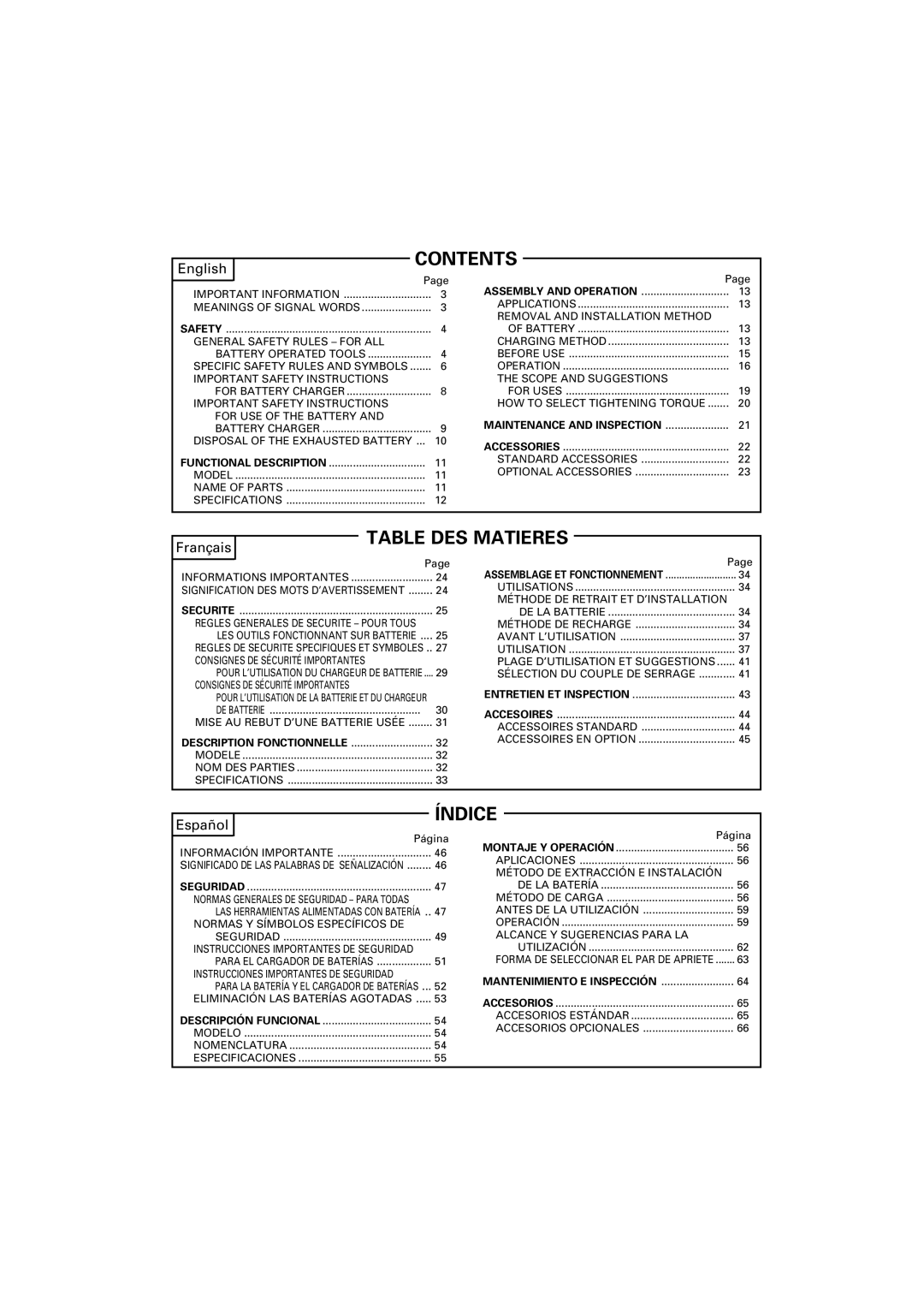 Hitachi DV 18DV, DV 14DV instruction manual Contents 