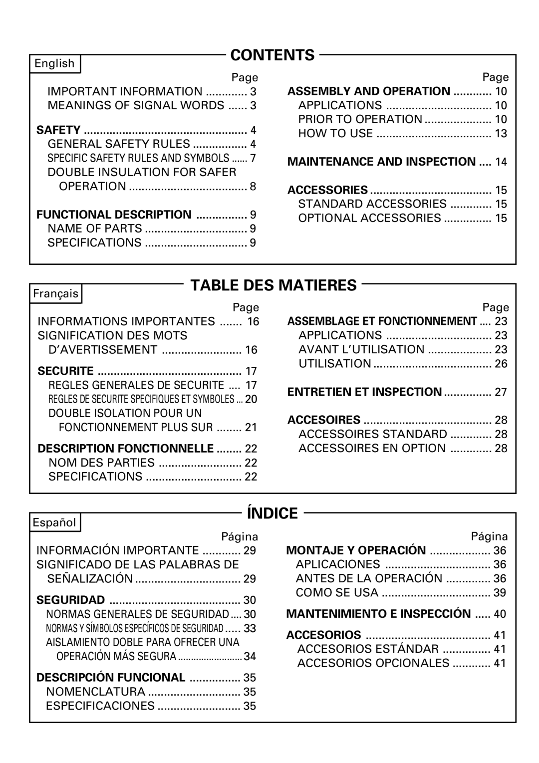 Hitachi DV 20VB instruction manual Contents 