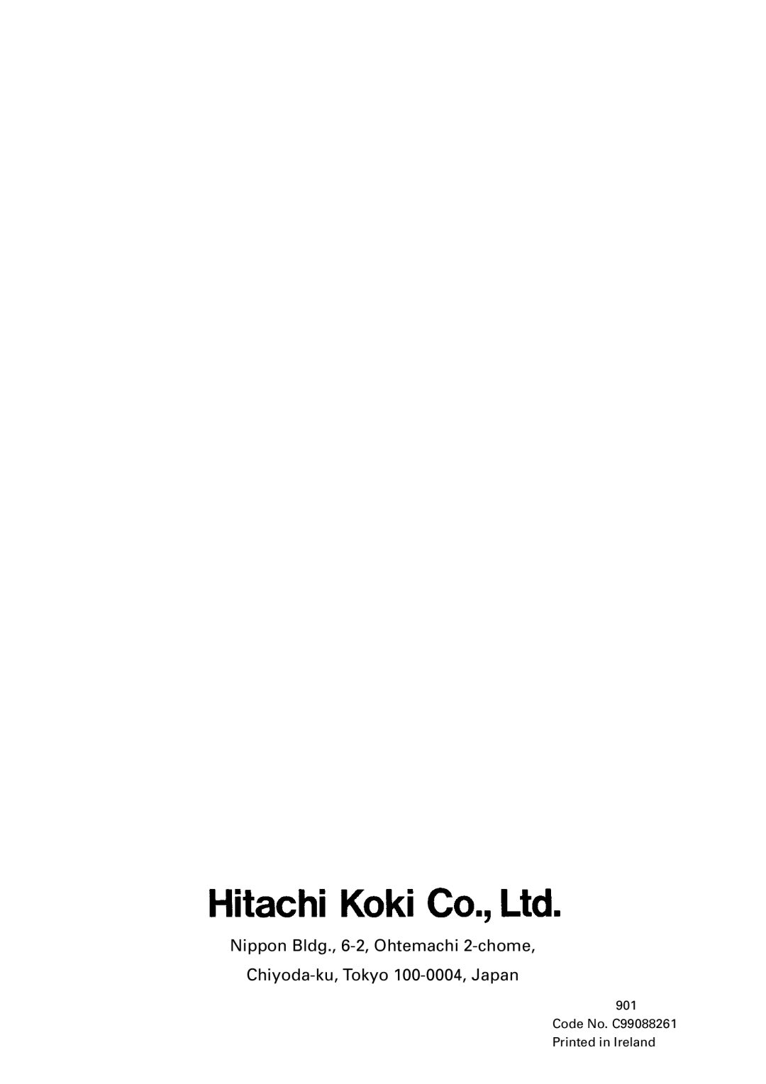 Hitachi DV 20VB instruction manual 901 