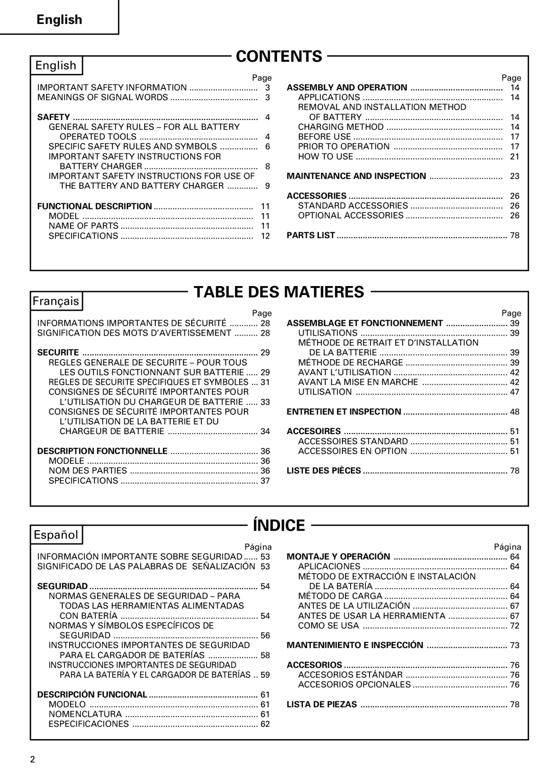 Hitachi DV 24DV instruction manual Contents 