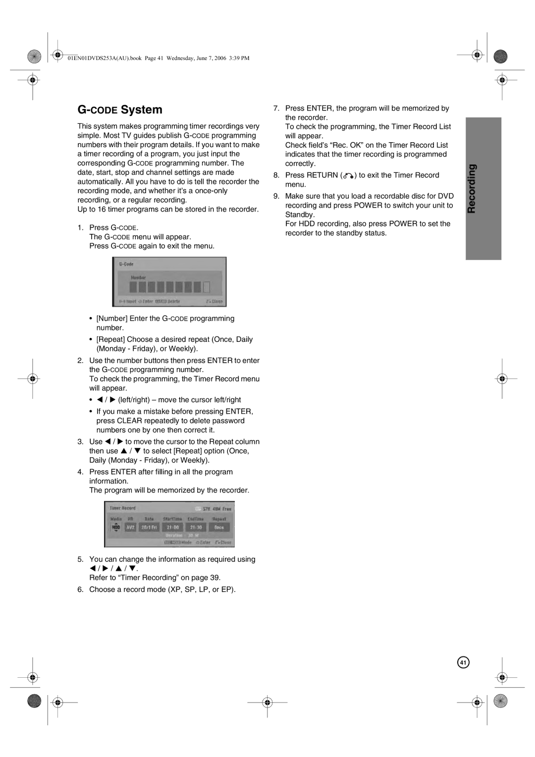 Hitachi DV-DS163A, DV-DS253A manual CODESystem, S / T 