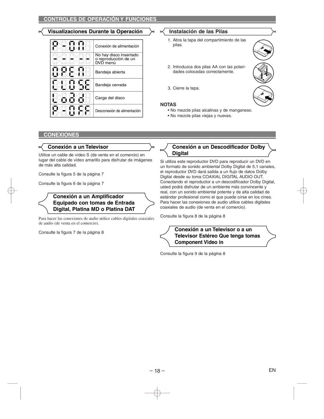 Hitachi DV-P733U instruction manual Conexiones 