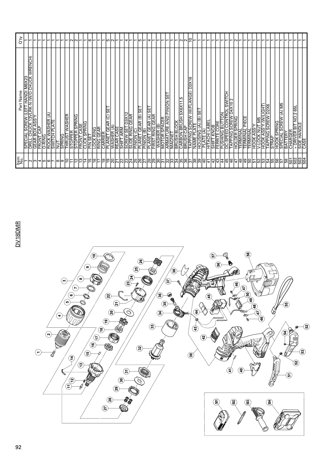 Hitachi DV18DMR, DV14DMR instruction manual 