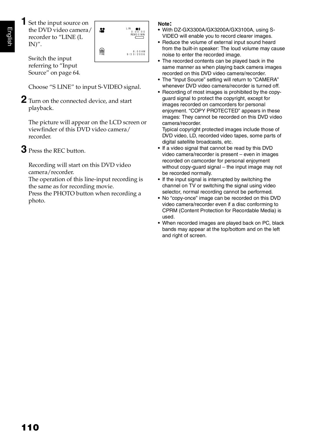 Hitachi DZ-B35A instruction manual 110 