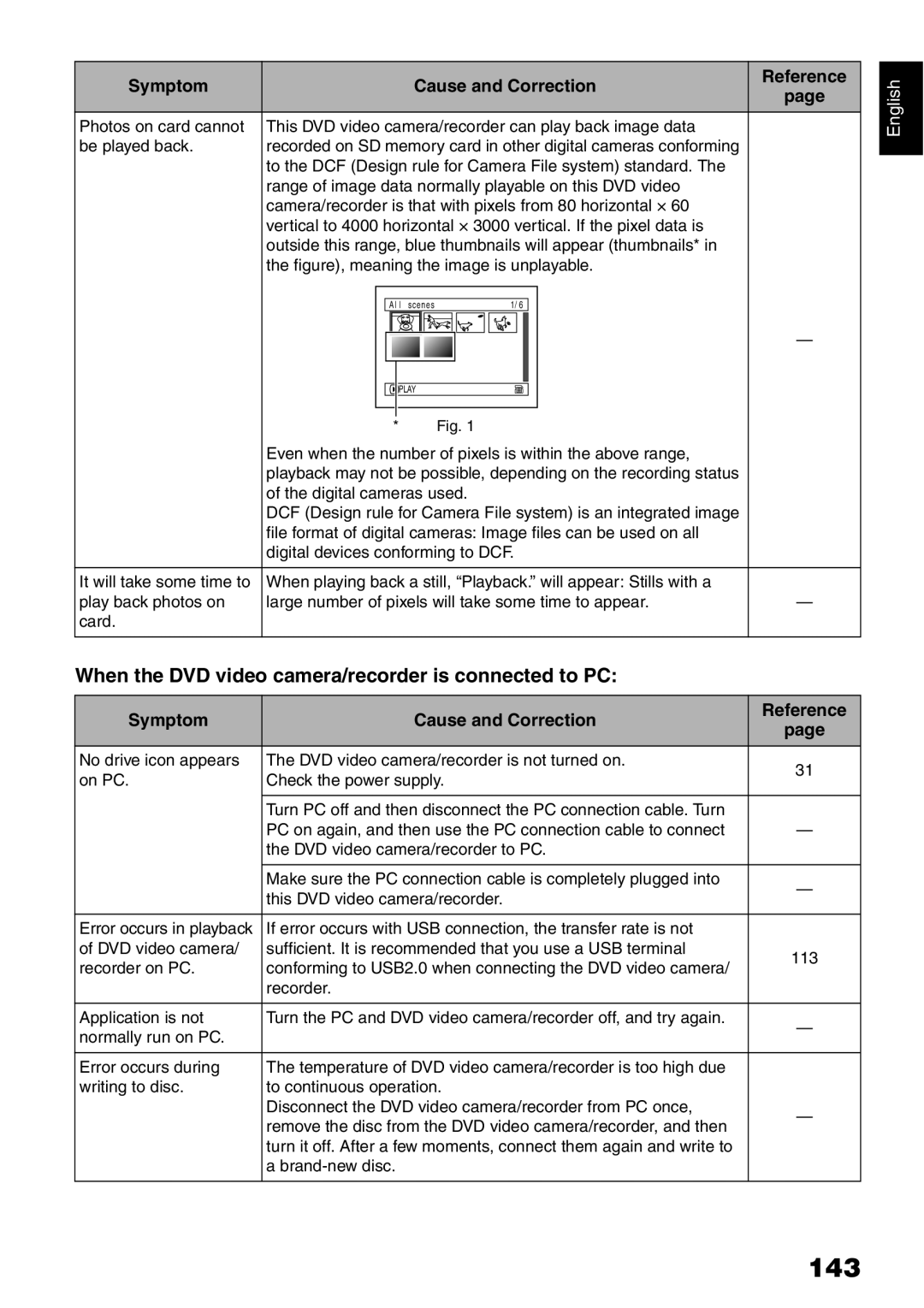 Hitachi DZ-B35A instruction manual 143, When the DVD video camera/recorder is connected to PC 