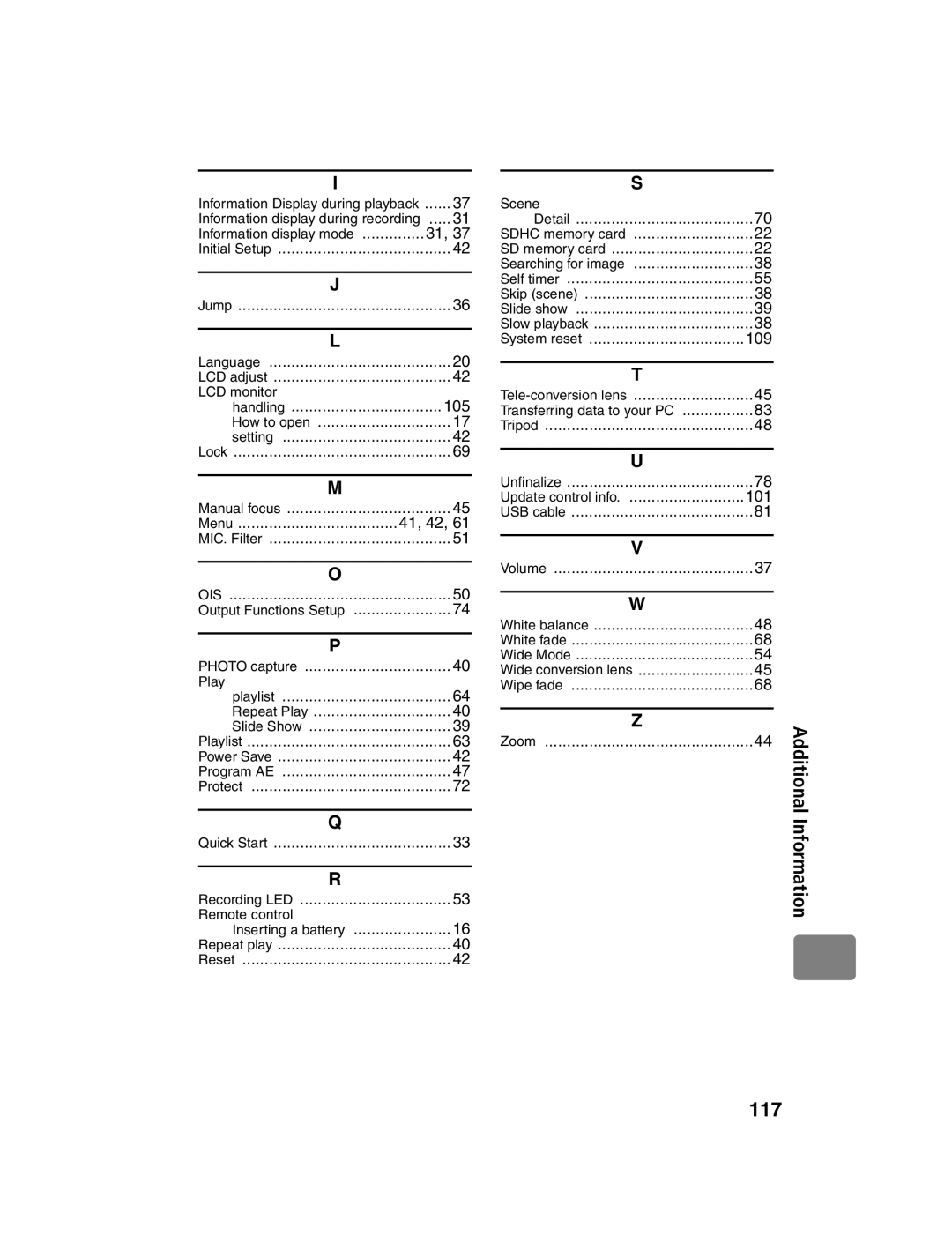 Hitachi DZ-BD10HA instruction manual 117 