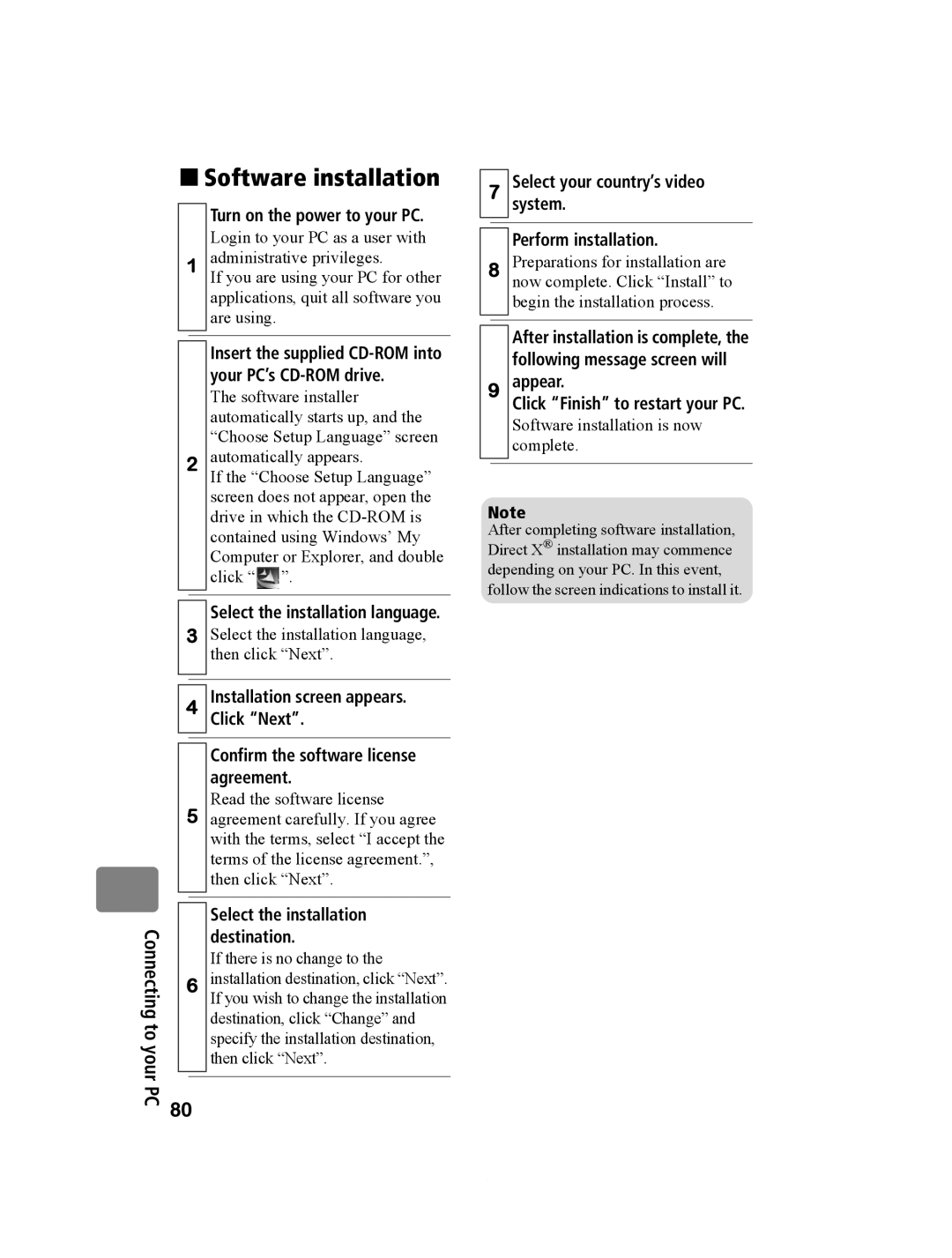 Hitachi DZ-BD10HA instruction manual „ Software installation 