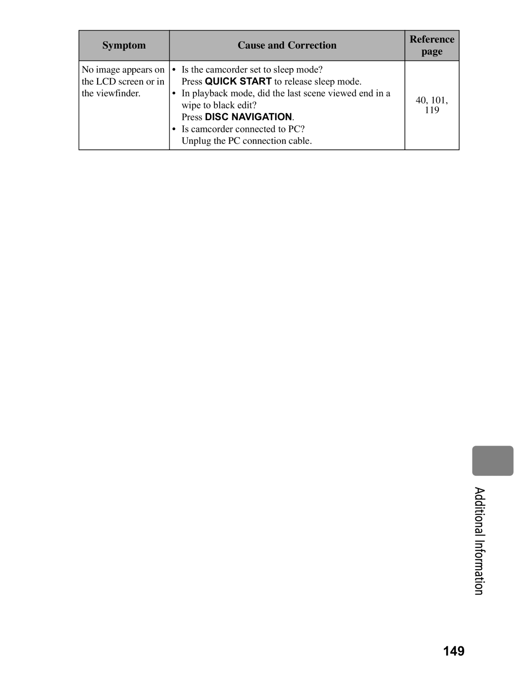 Hitachi DZ-BD7HA, DZ-BD70A instruction manual Additional Information 149 