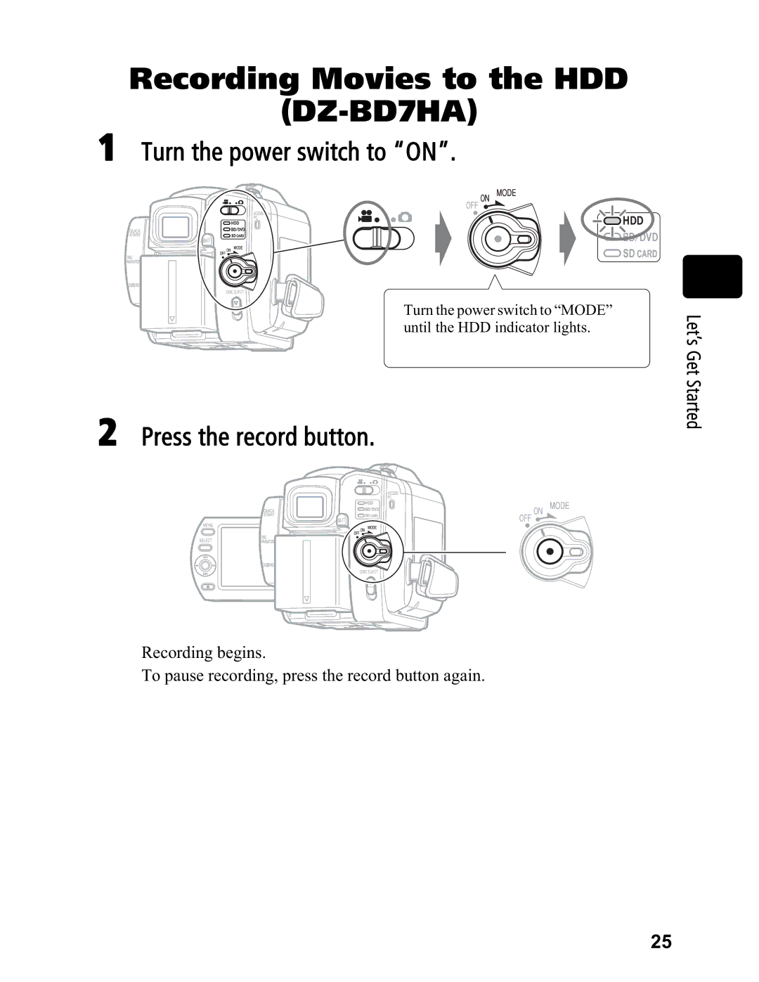 Hitachi DZ-BD7HA, DZ-BD70A instruction manual 