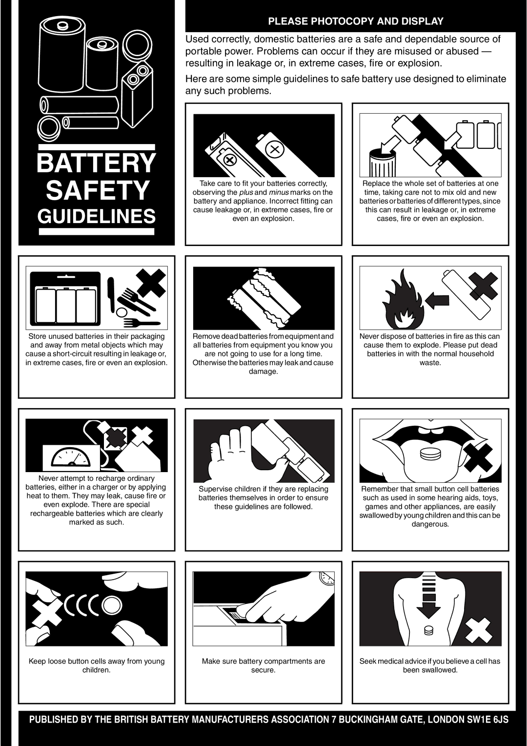 Hitachi DZ-GX5020E, DZ-GX5040E, DZ-GX5100E instruction manual Battery Safety 