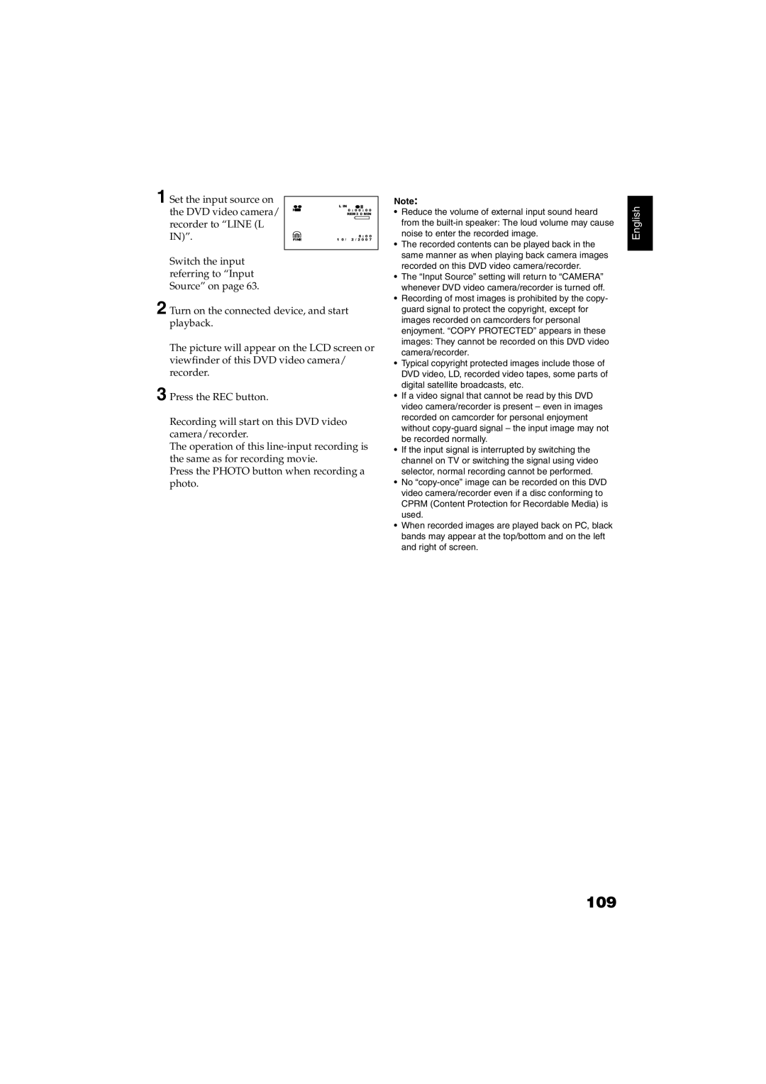 Hitachi DZ-GX5060SW, DZ-GX5100SW instruction manual 109 