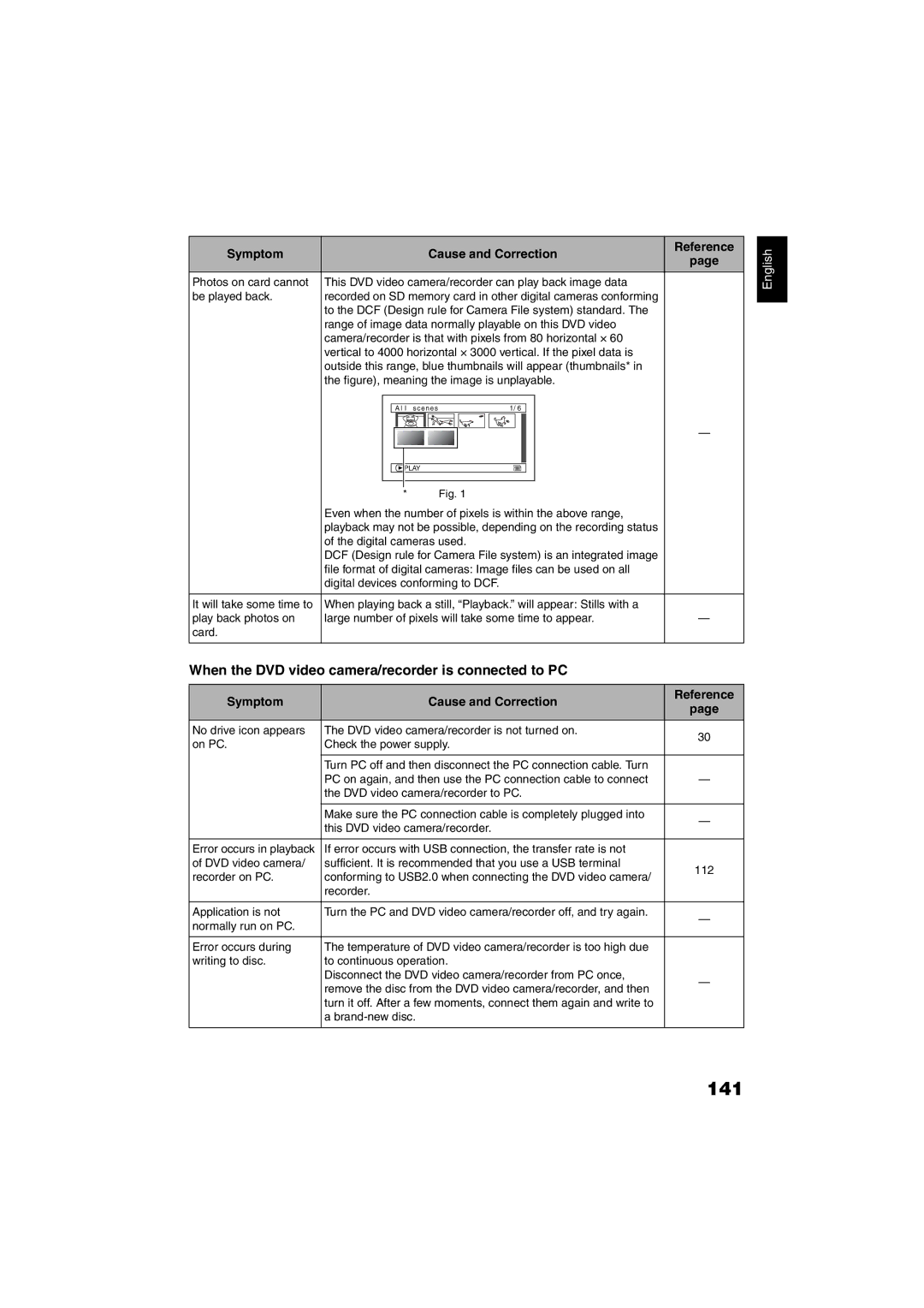 Hitachi DZ-GX5060SW, DZ-GX5100SW instruction manual 141, When the DVD video camera/recorder is connected to PC 