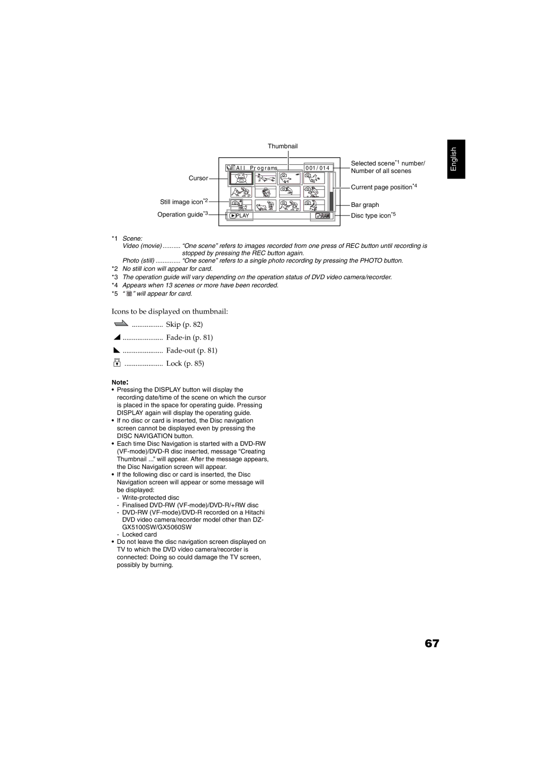 Hitachi DZ-GX5060SW, DZ-GX5100SW instruction manual Glish 