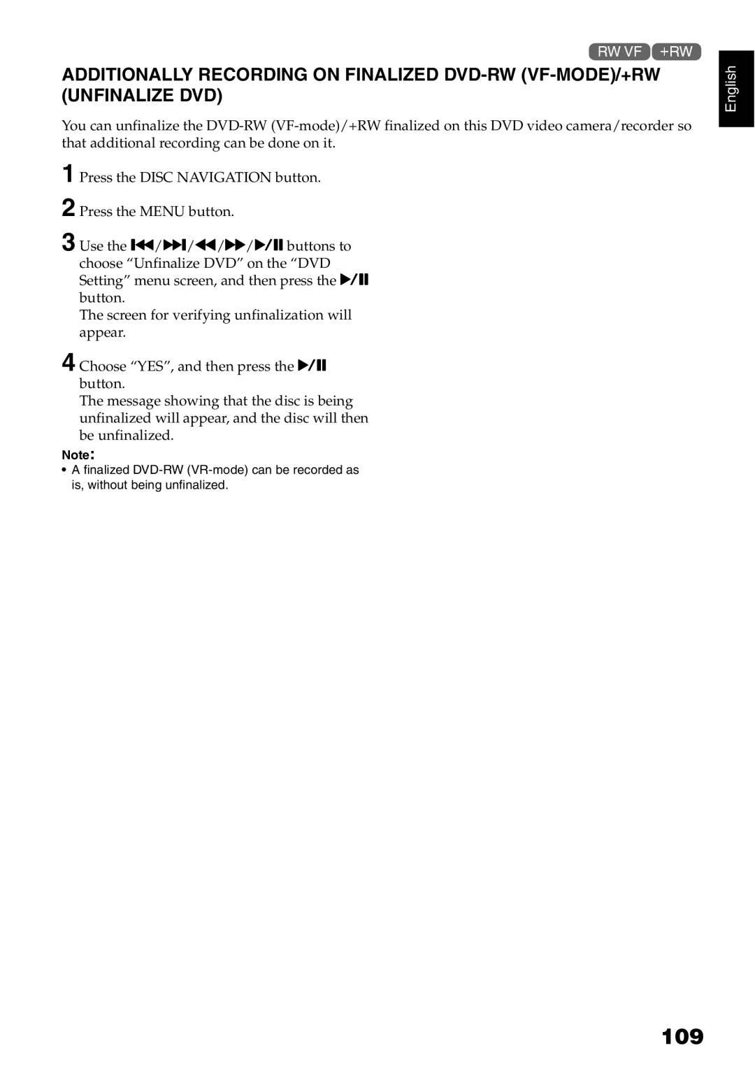 Hitachi DZ-HS500A instruction manual 109 