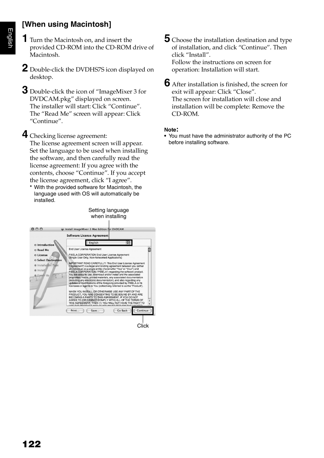 Hitachi DZ-HS500A instruction manual 122, When using Macintosh 