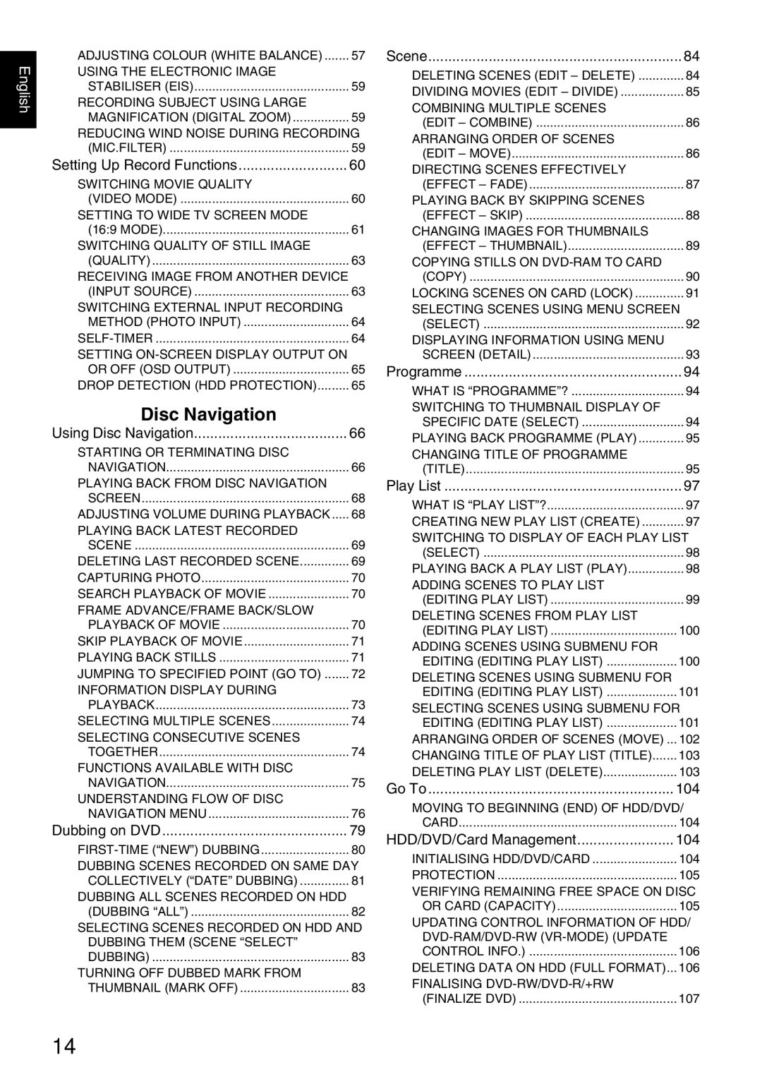 Hitachi DZ-HS500SW instruction manual Using Disc Navigation 