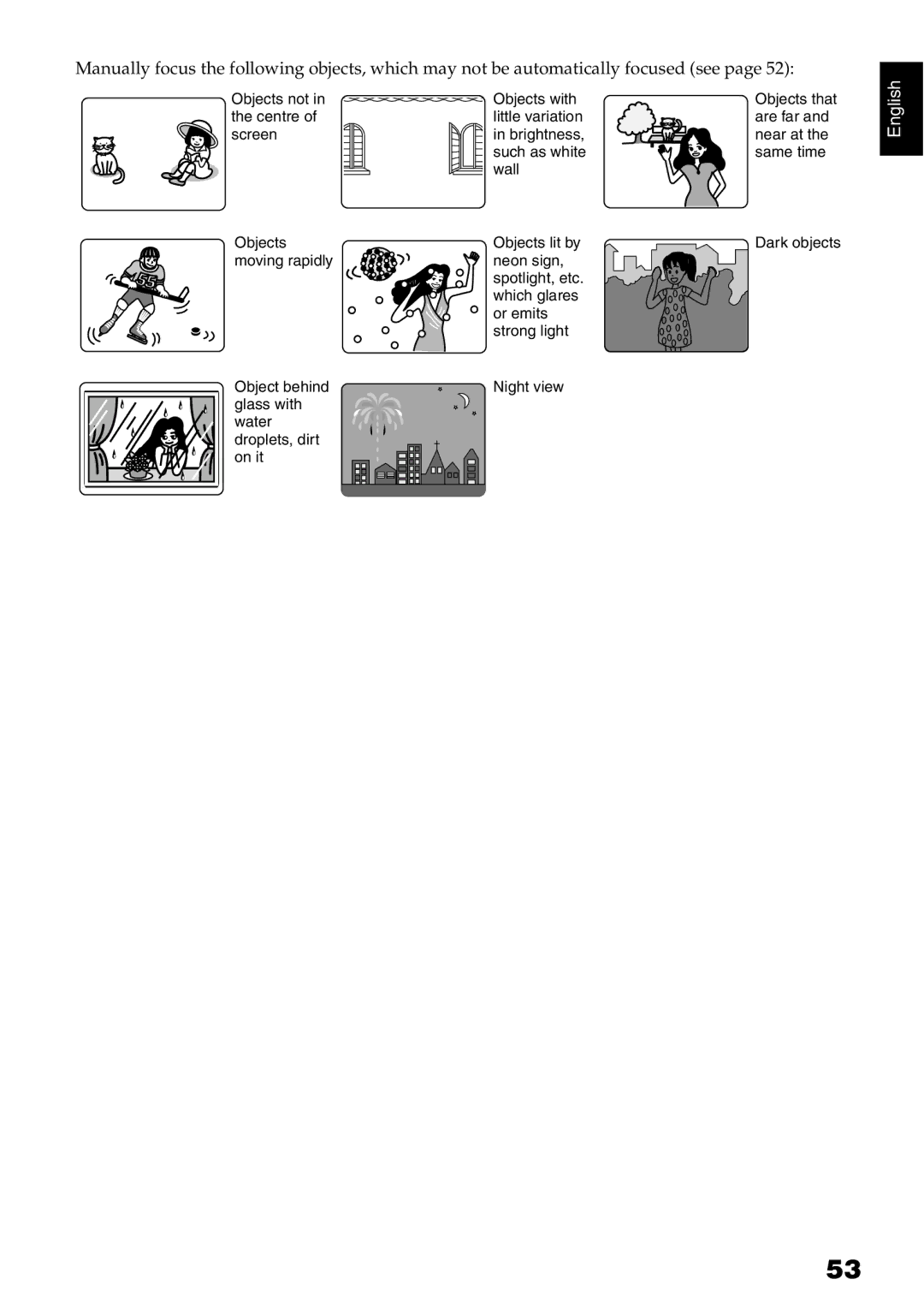 Hitachi DZ-HS500SW instruction manual Object behind 