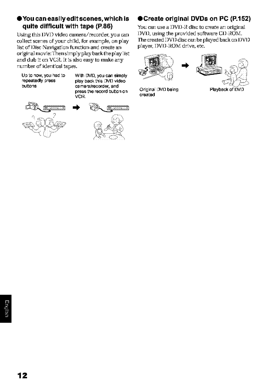 Hitachi DZ-MV580A instruction manual ECreate original DVDs on PC P.152, Original DVD bei=g Plgybgckof @¢D Crealed 