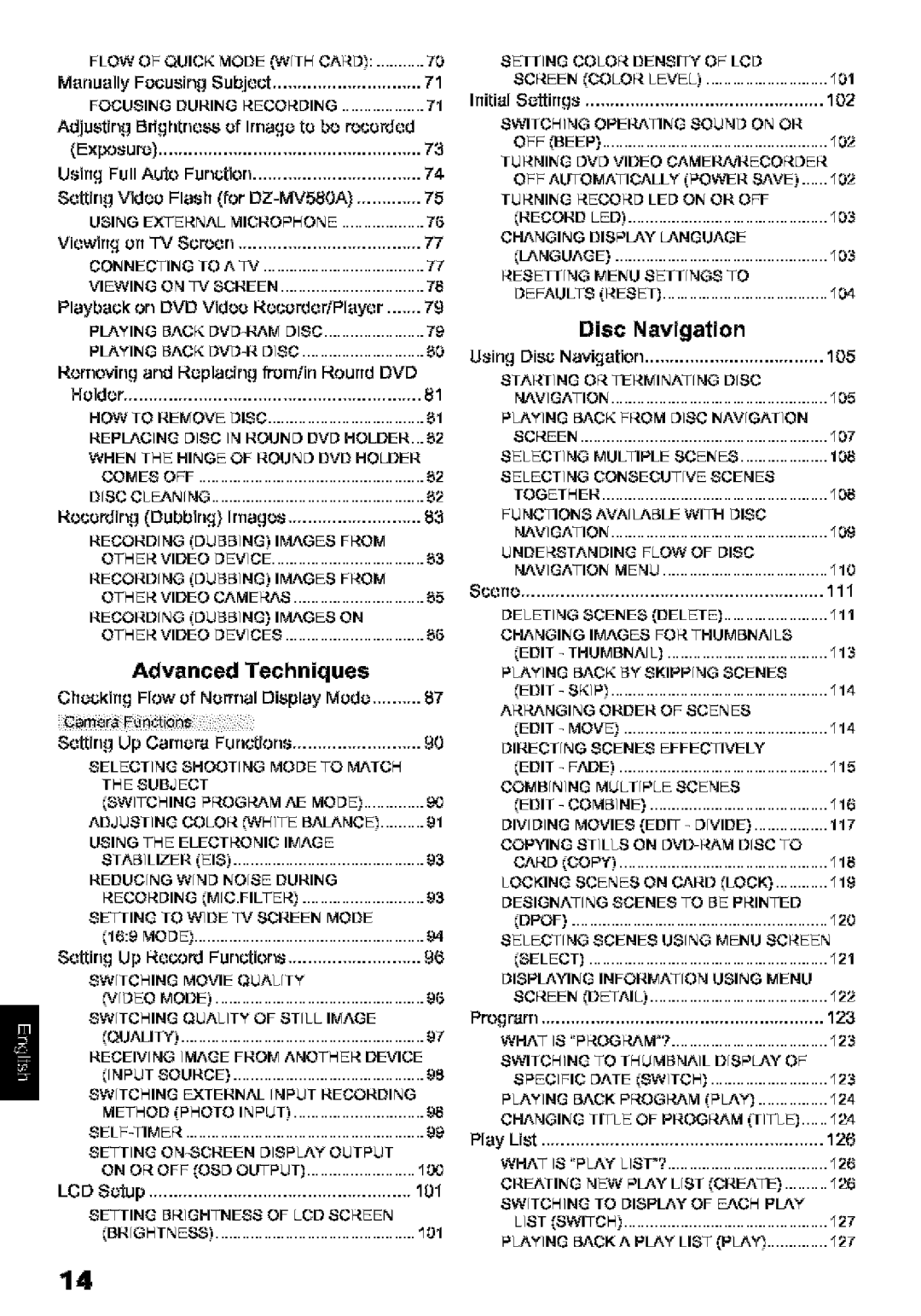 Hitachi DZ-MV580A instruction manual Advanced Techniques, Disc Navigation 