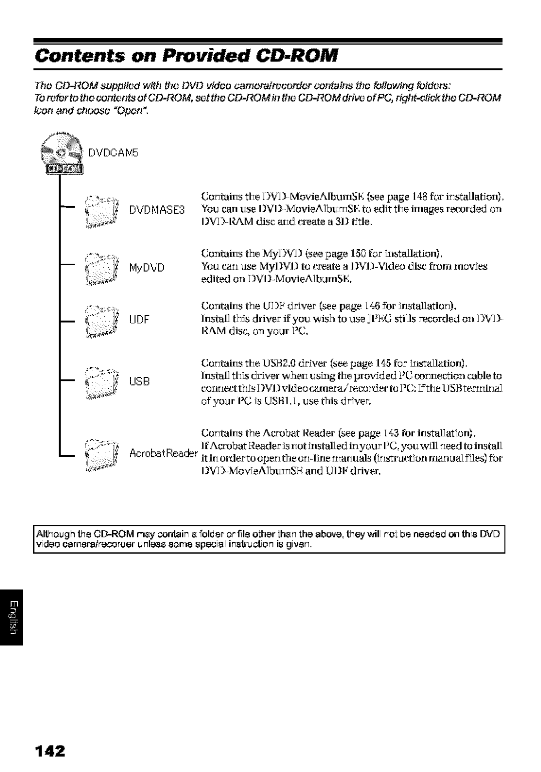 Hitachi DZ-MV580A instruction manual Contents on Provided CD-ROM 