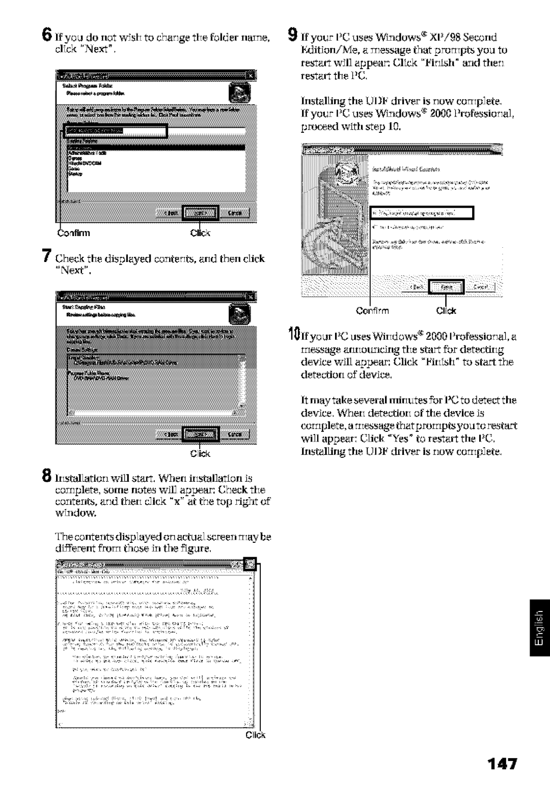 Hitachi DZ-MV580A 147, Ifyou do riot wsh to char3ge the folder name, click Ne.xt, Dtfferlt from those xlthe fgure 