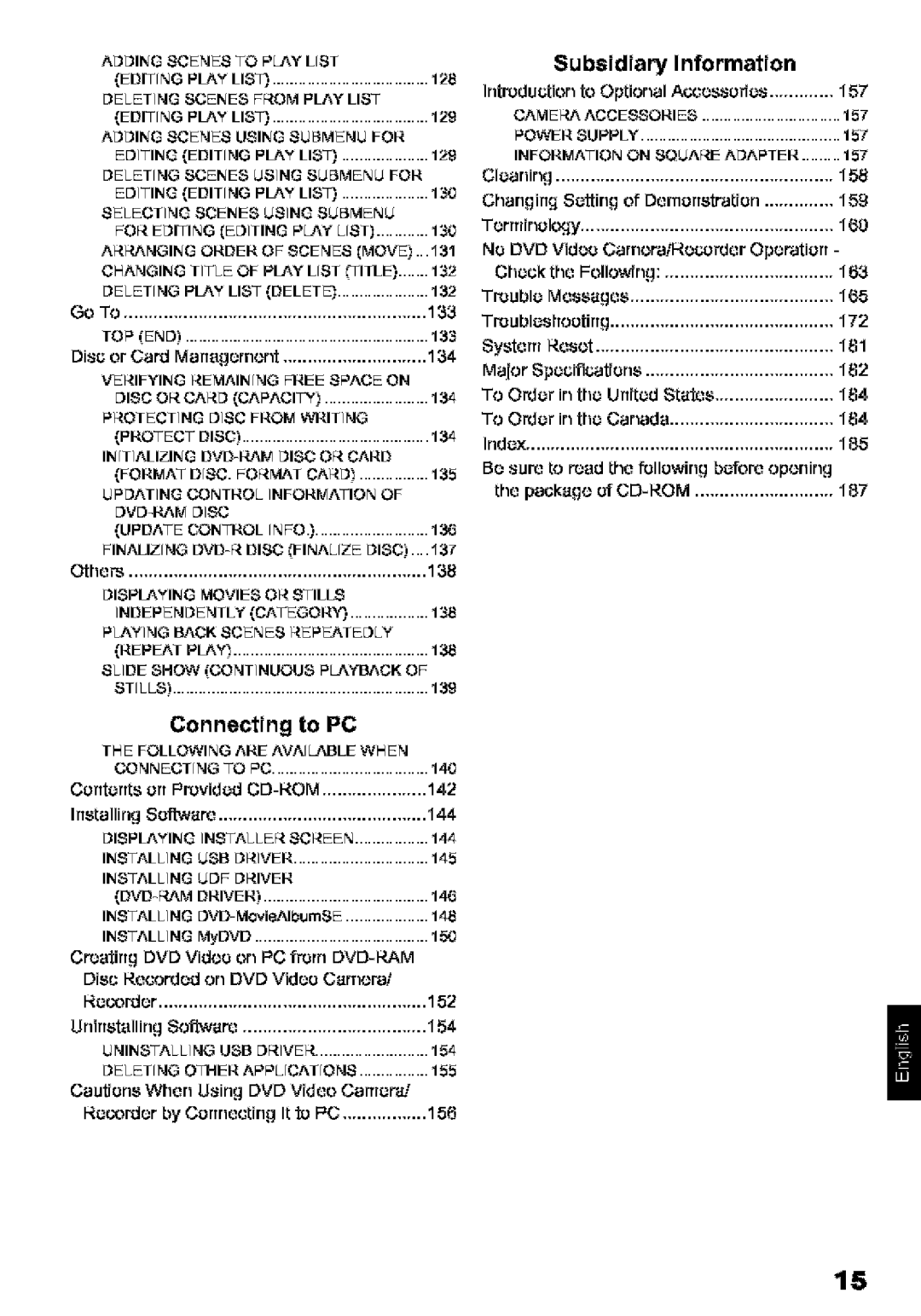 Hitachi DZ-MV580A instruction manual Subsidiary, Connecting To PC 