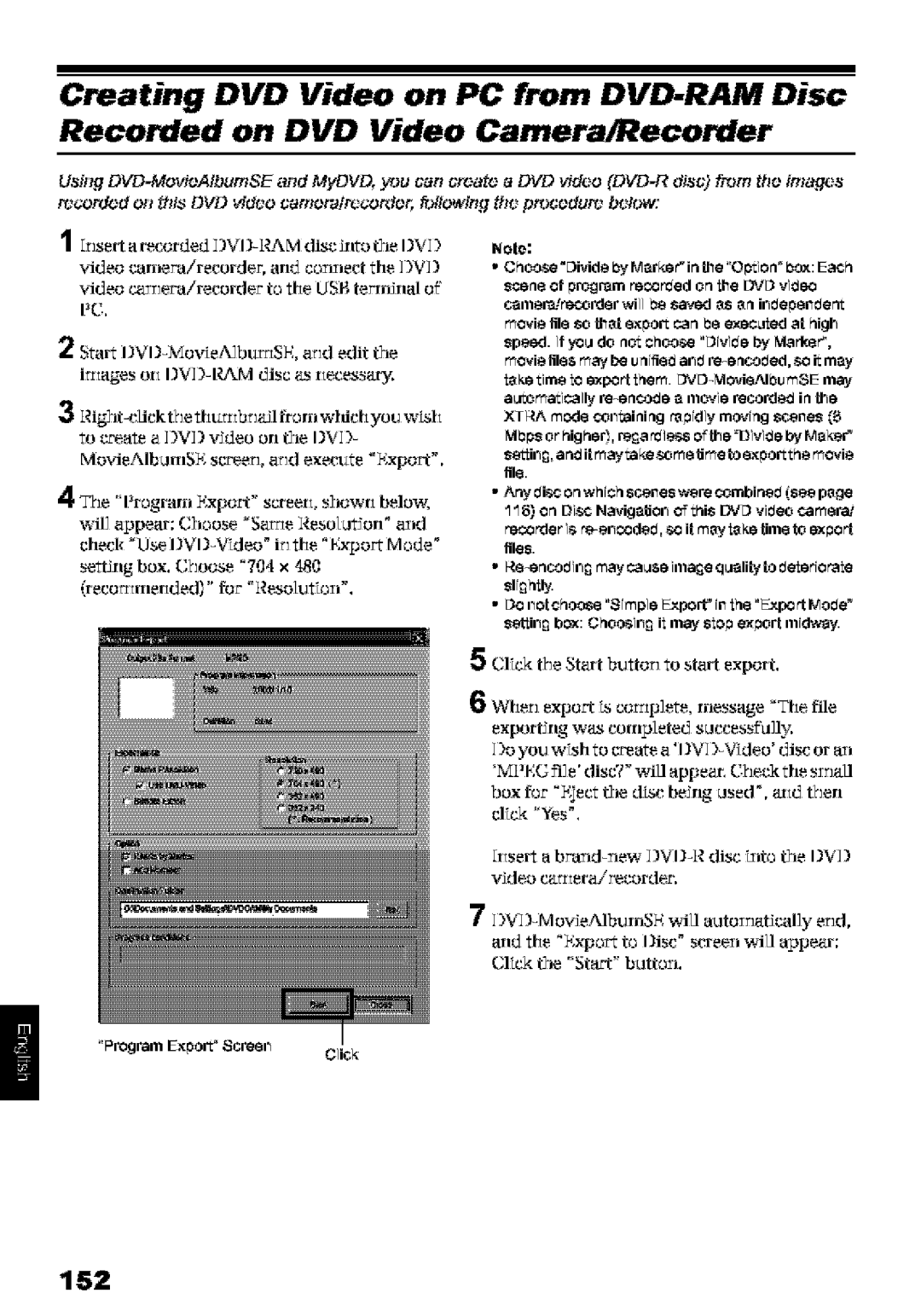 Hitachi DZ-MV580A instruction manual 152, Recotmed ed for Resolution 