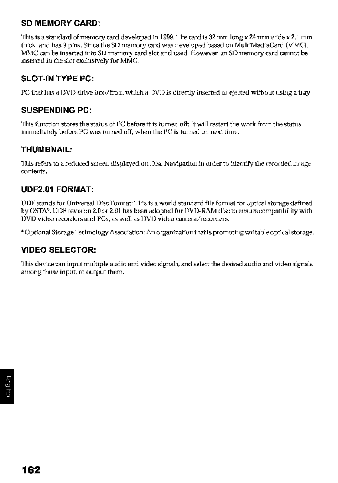 Hitachi DZ-MV580A instruction manual 162, SD Memory Card, SLOT-IN Type PC, Suspending PC, Video Selector 