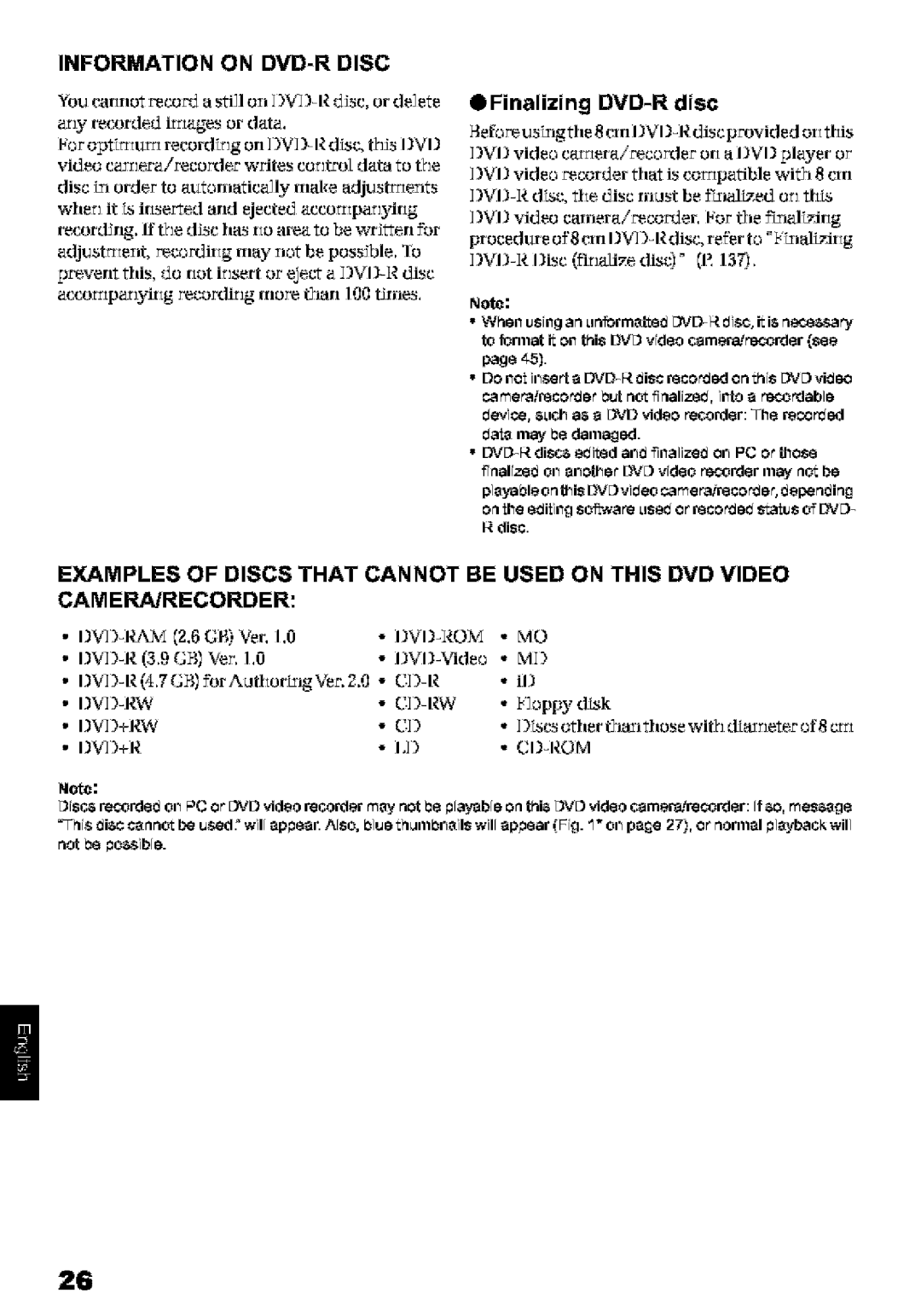 Hitachi DZ-MV580A instruction manual Information on DVD-R Disc, DVI video camerairecoet, Pot e Jtlg 