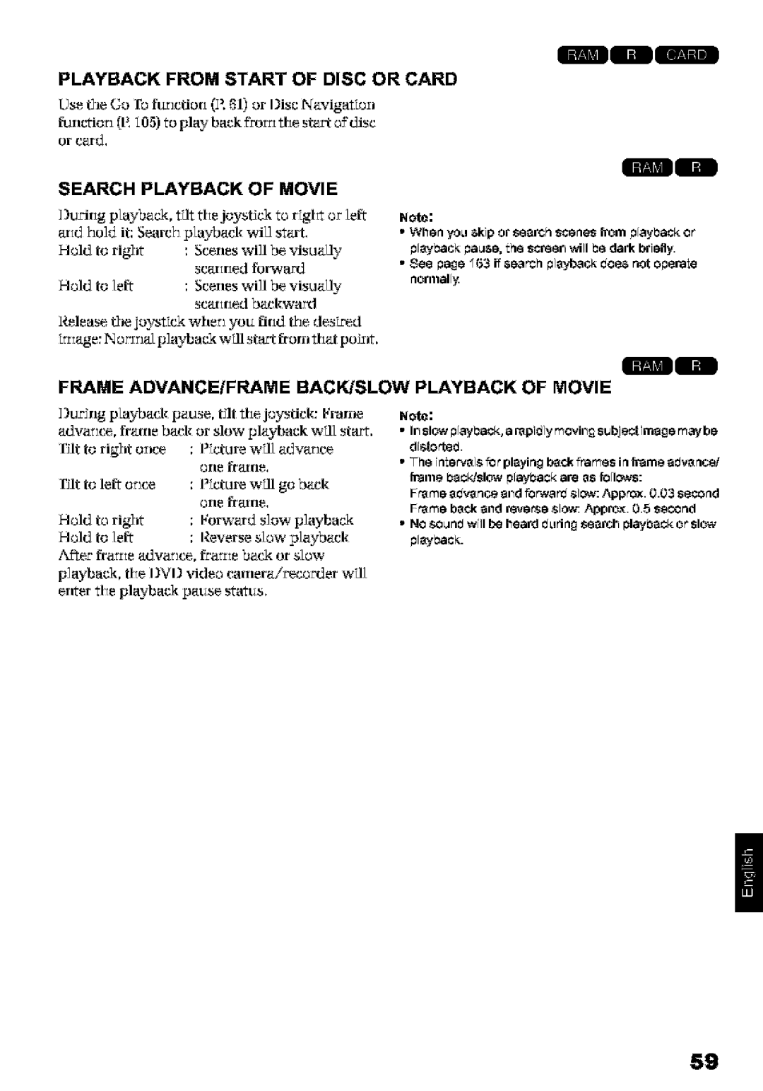 Hitachi DZ-MV580A instruction manual Playback from Start of Disc or Card, Search Playback of Movie 