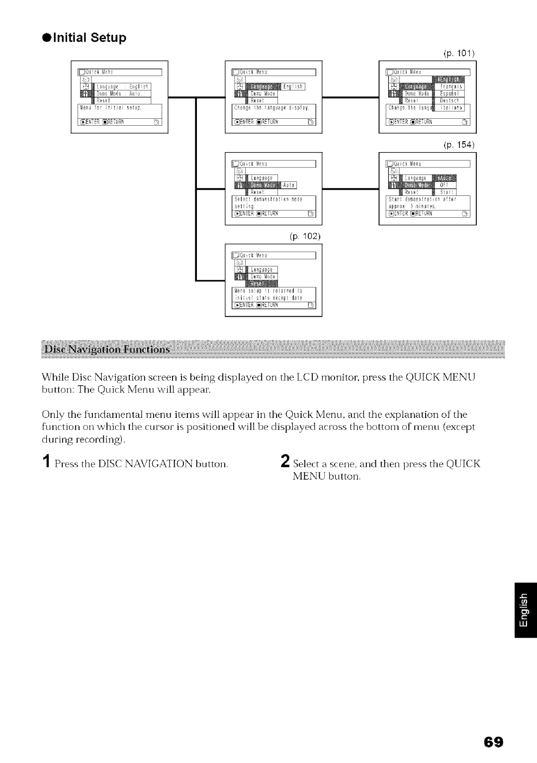 Hitachi DZ-MV780A instruction manual Olnitial Setup, LOl, 102 