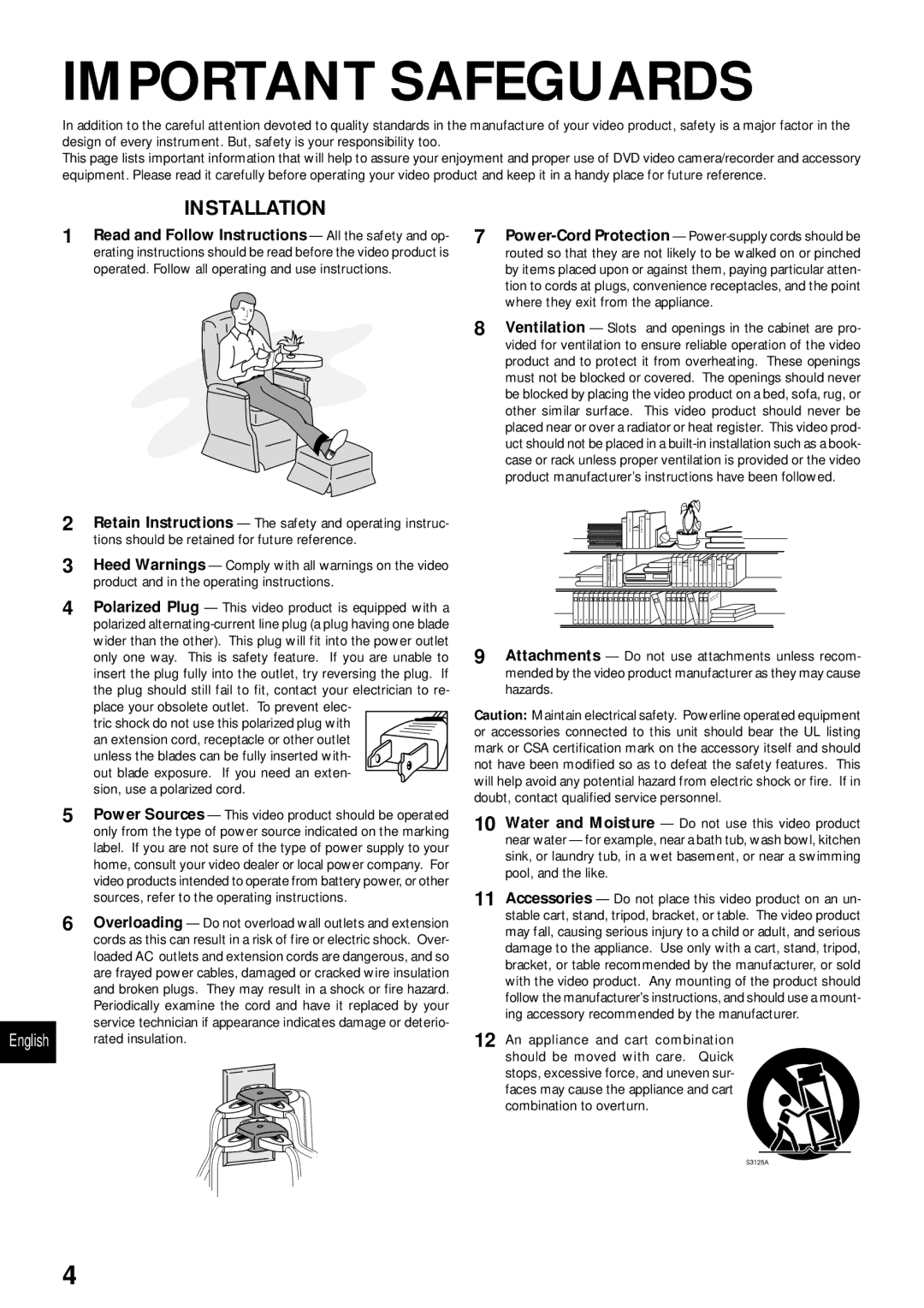 Hitachi DZMV230A, DZMV200A instruction manual Important Safeguards 