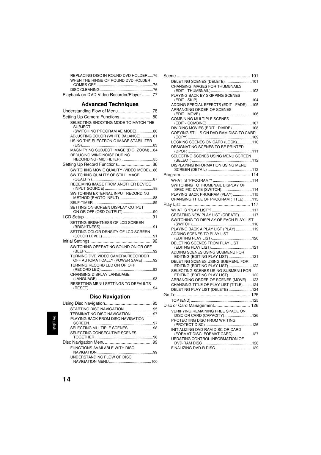 Hitachi DZMV350A instruction manual Advanced Techniques, Disc Navigation 