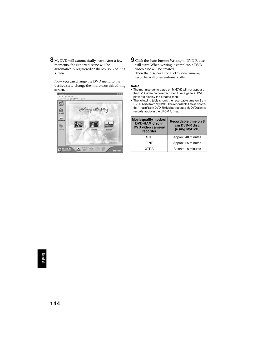 Hitachi DZMV350A instruction manual 144 