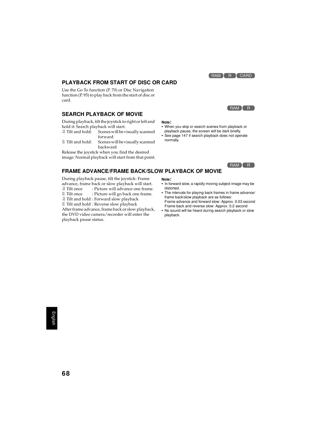 Hitachi DZMV350A instruction manual Playback from Start of Disc or Card, Search Playback of Movie 