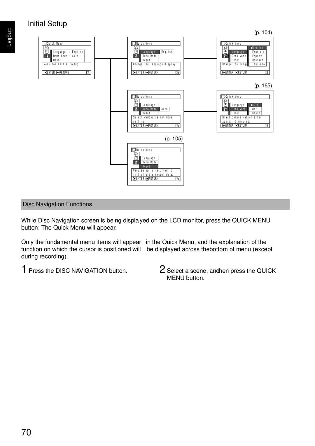 Hitachi DZMV780MA, DZMV750MA, DZ-BX31A, DZGX20MA instruction manual Disc Navigation Functions 