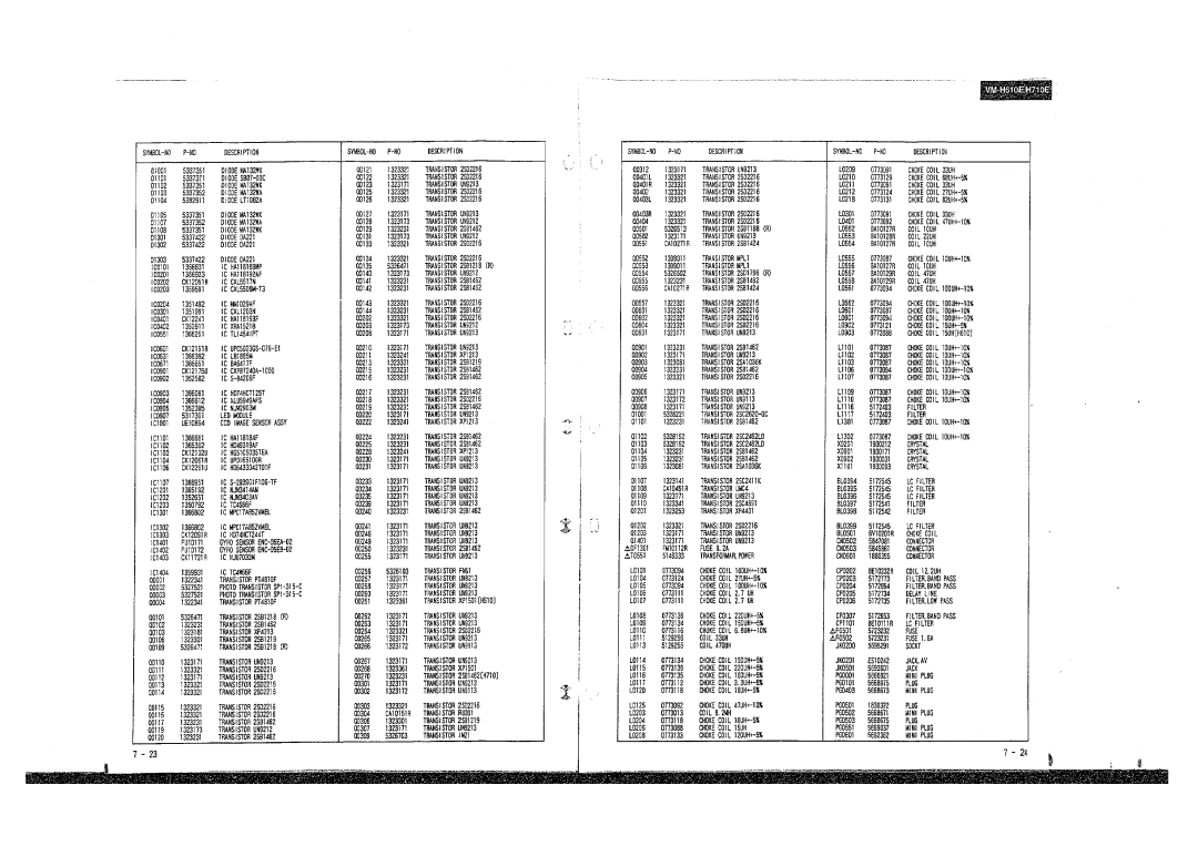 Hitachi H610E, E210E, E310E, VM-E410E, VM-E110E, VM-H710E, H510E manual 