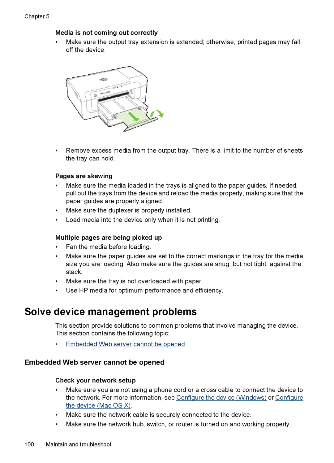 Hitachi E609, C9295A#B1H manual Solve device management problems, Embedded Web server cannot be opened 