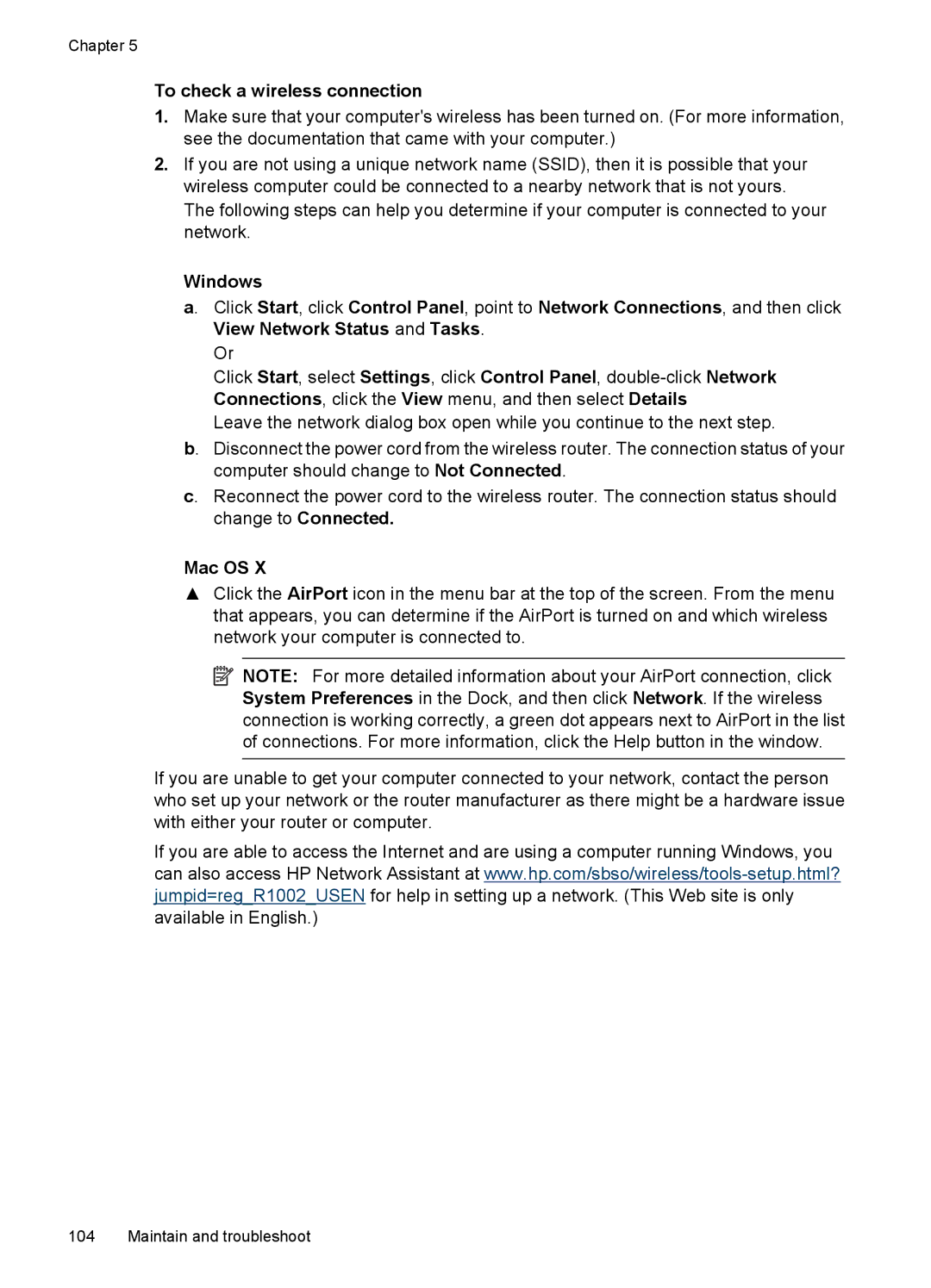 Hitachi E609, C9295A#B1H manual To check a wireless connection, Windows 