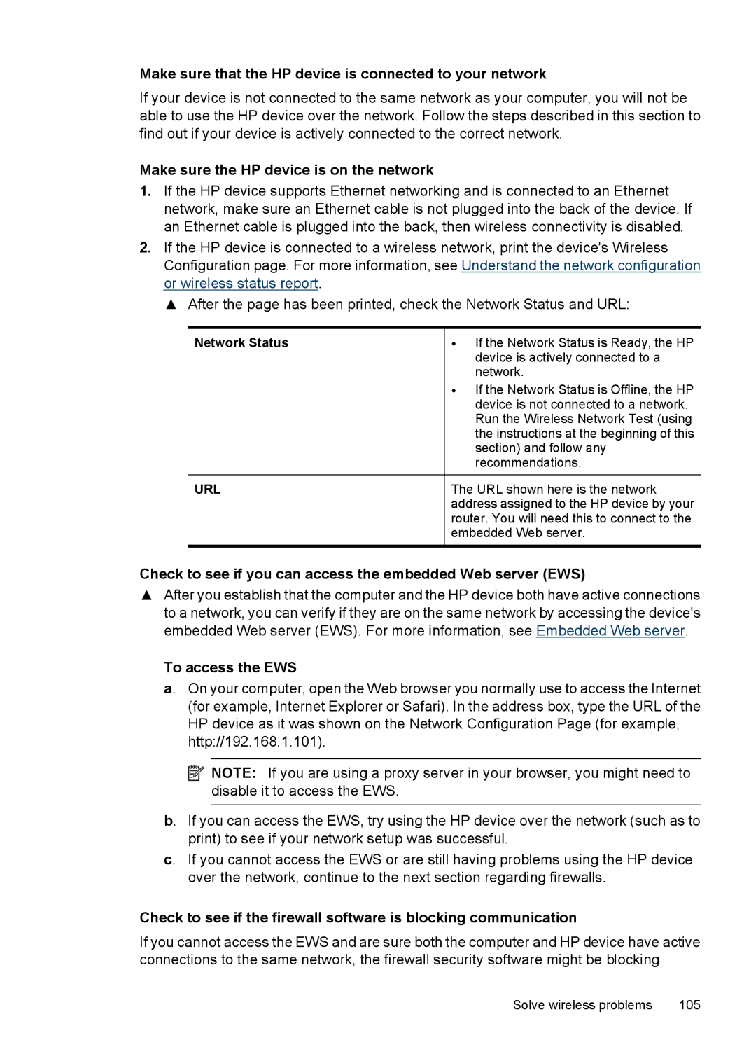 Hitachi C9295A#B1H Make sure that the HP device is connected to your network, Make sure the HP device is on the network 