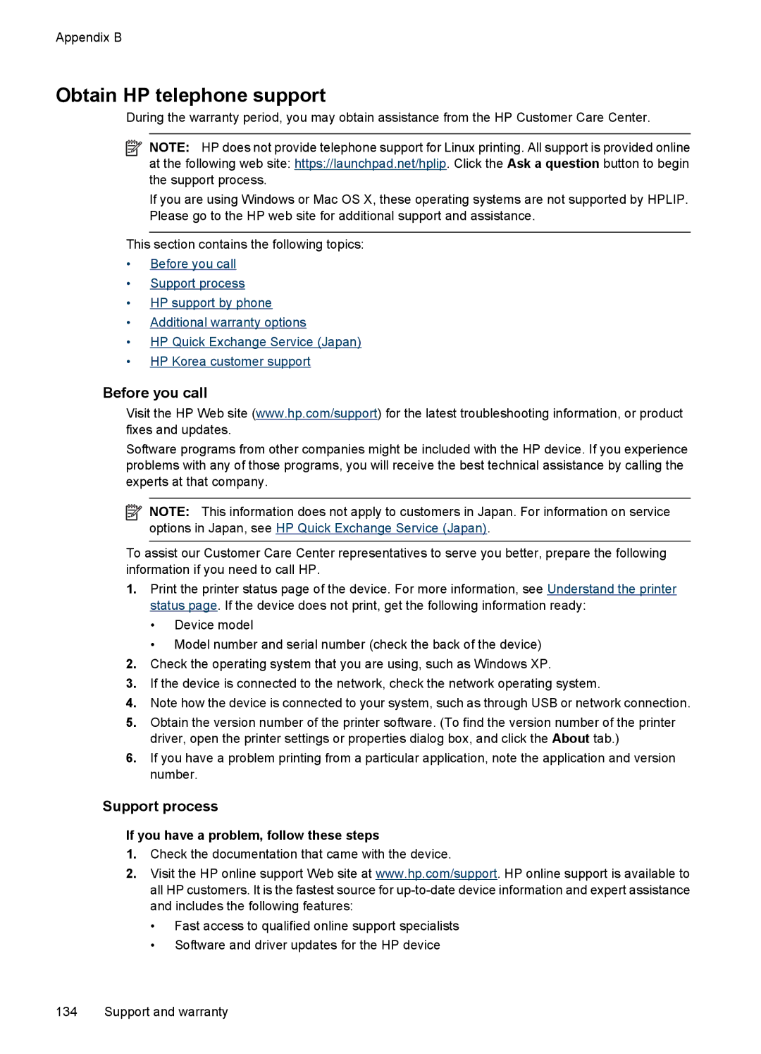 Hitachi E609 Obtain HP telephone support, Before you call, Support process, If you have a problem, follow these steps 