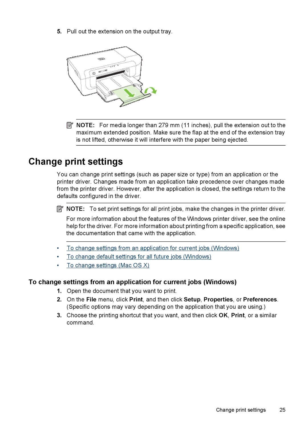 Hitachi C9295A#B1H, E609 manual Change print settings 