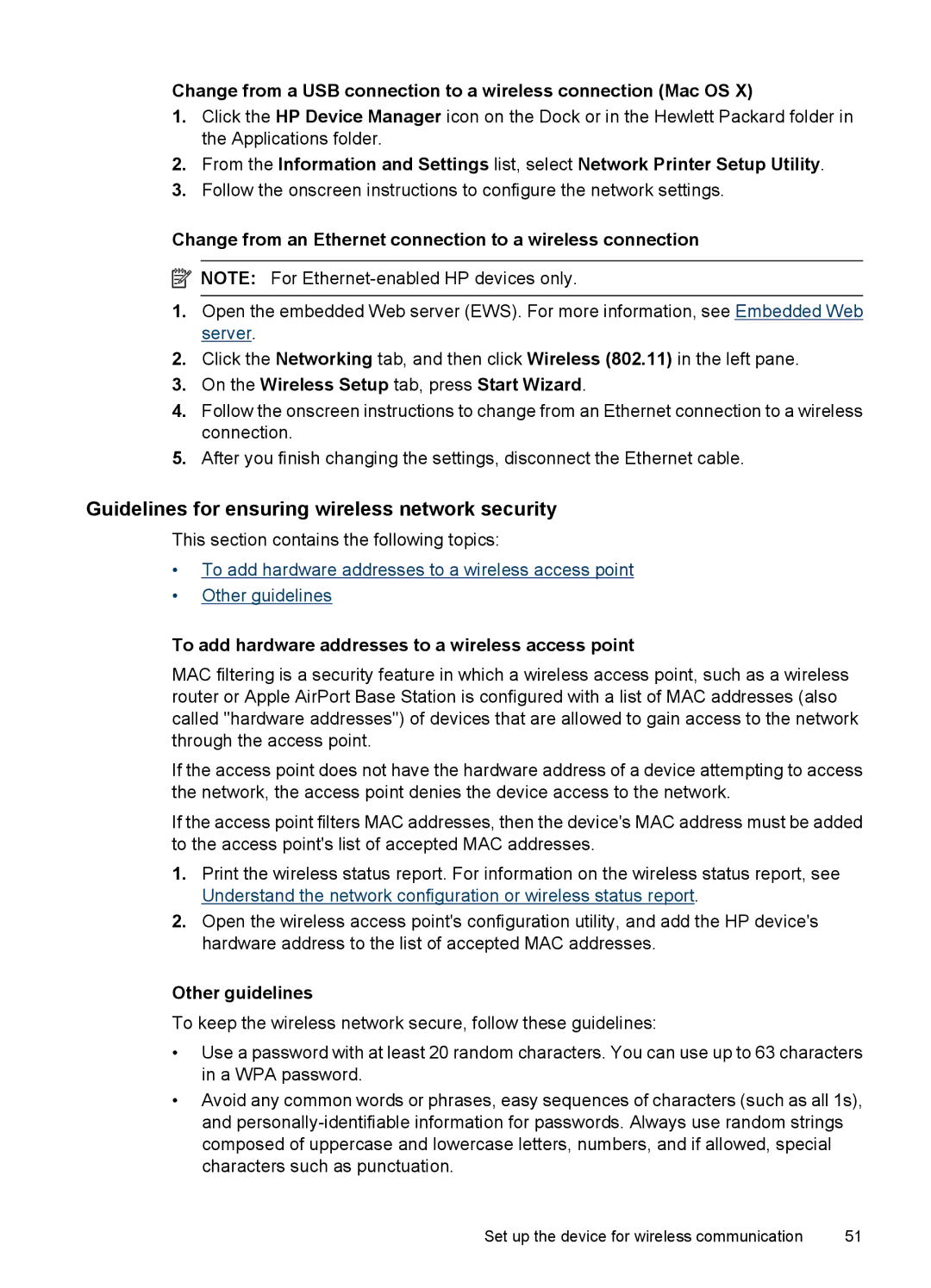 Hitachi C9295A#B1H, E609 Guidelines for ensuring wireless network security, On the Wireless Setup tab, press Start Wizard 