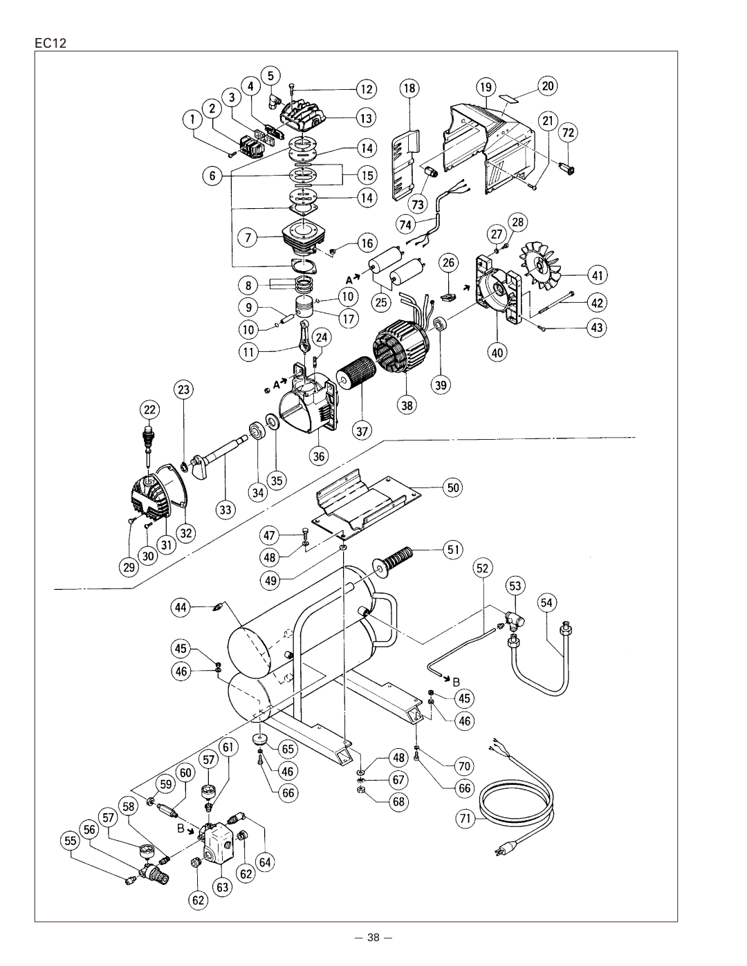 Hitachi EC 6B, EC 12, EC 16, EC 6C instruction manual EC12 