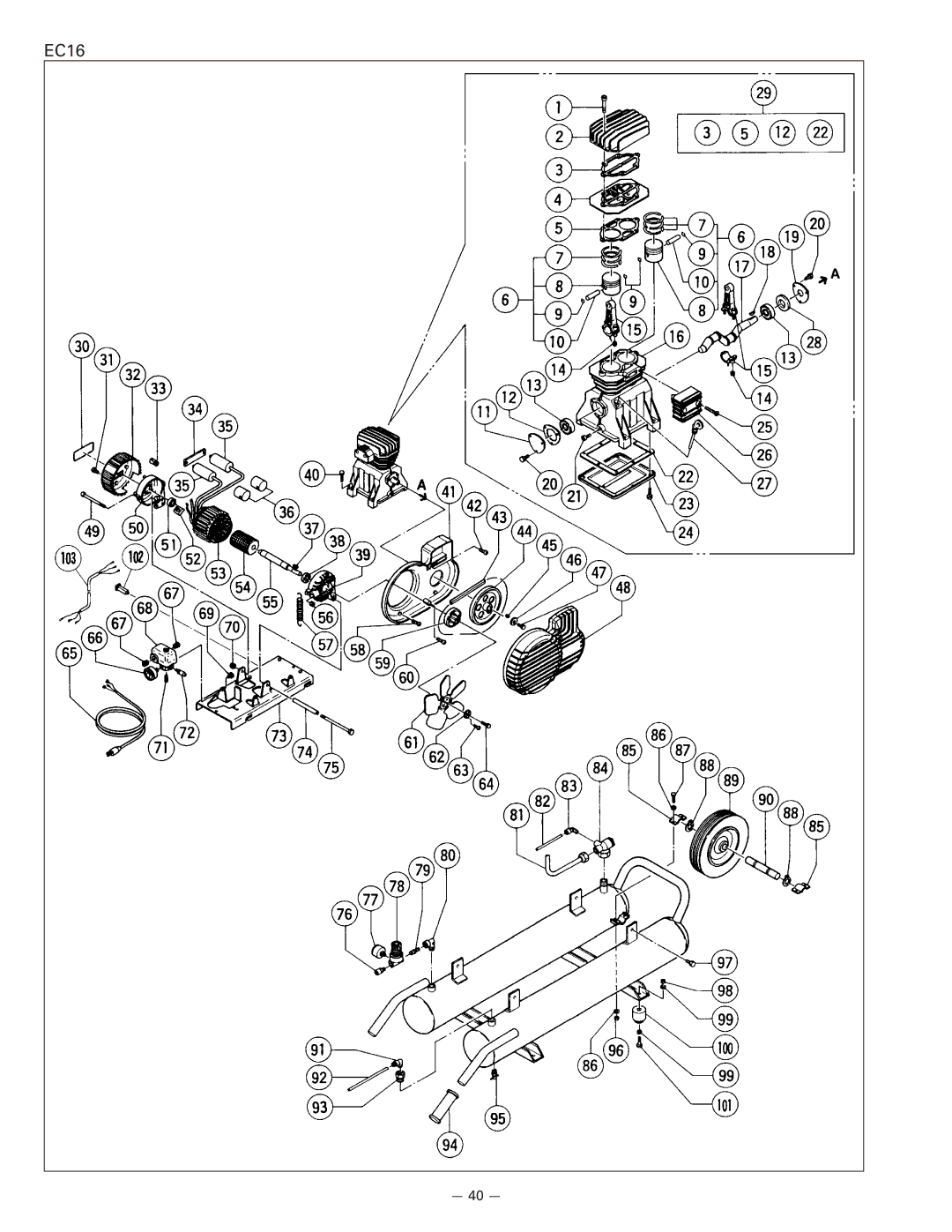 Hitachi EC 12, EC 16, EC 6B, EC 6C instruction manual EC16 