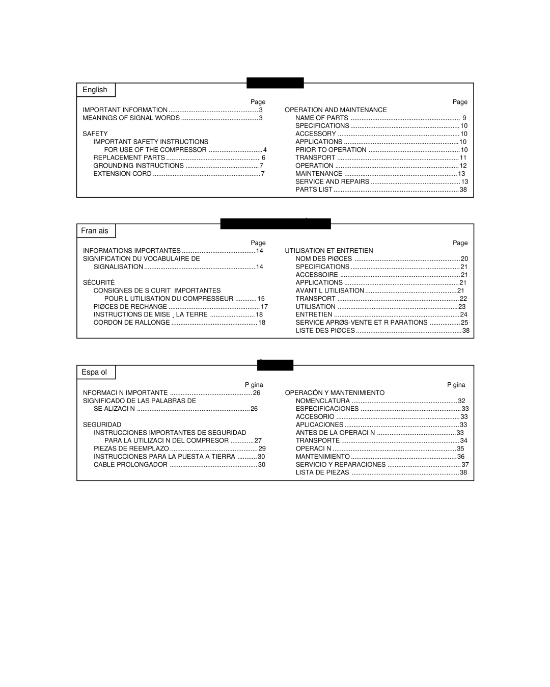 Hitachi EC 129 instruction manual Contents 